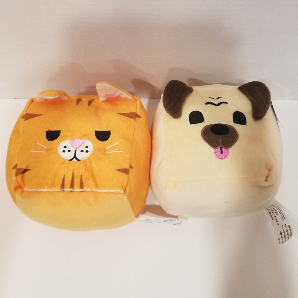 Inseparables Plush Cubes Cat and Dog, NWT - Picture 2 of 15